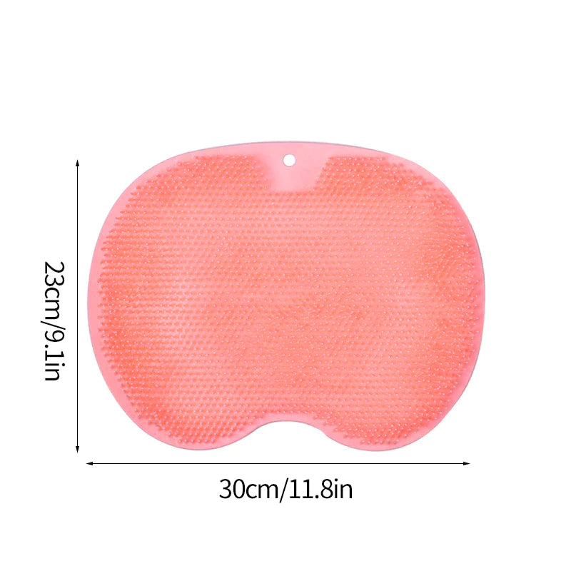 Exfoliating Shower Massage Scraper Bathroom Non-Slip Bath Mat Back Massage Brush Silicone Foot Wash Body Cleaning Bathing Tool