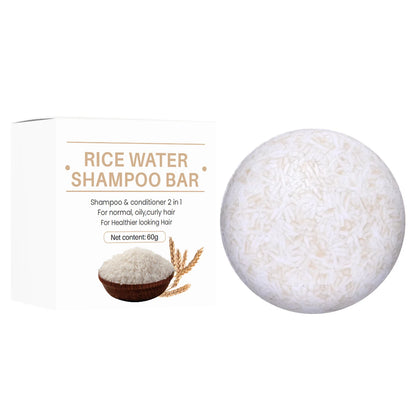 Organic Rice Shampoo Soap Bar Oil Free Conditioning Soap Rice Water Protein Nourishing Anti-Loss Hair Hair Growth Soap Bar