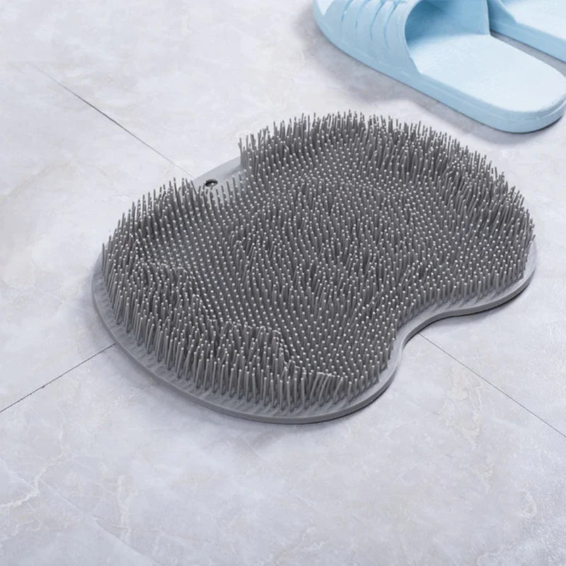 Exfoliating Shower Massage Scraper Bathroom Non-Slip Bath Mat Back Massage Brush Silicone Foot Wash Body Cleaning Bathing Tool