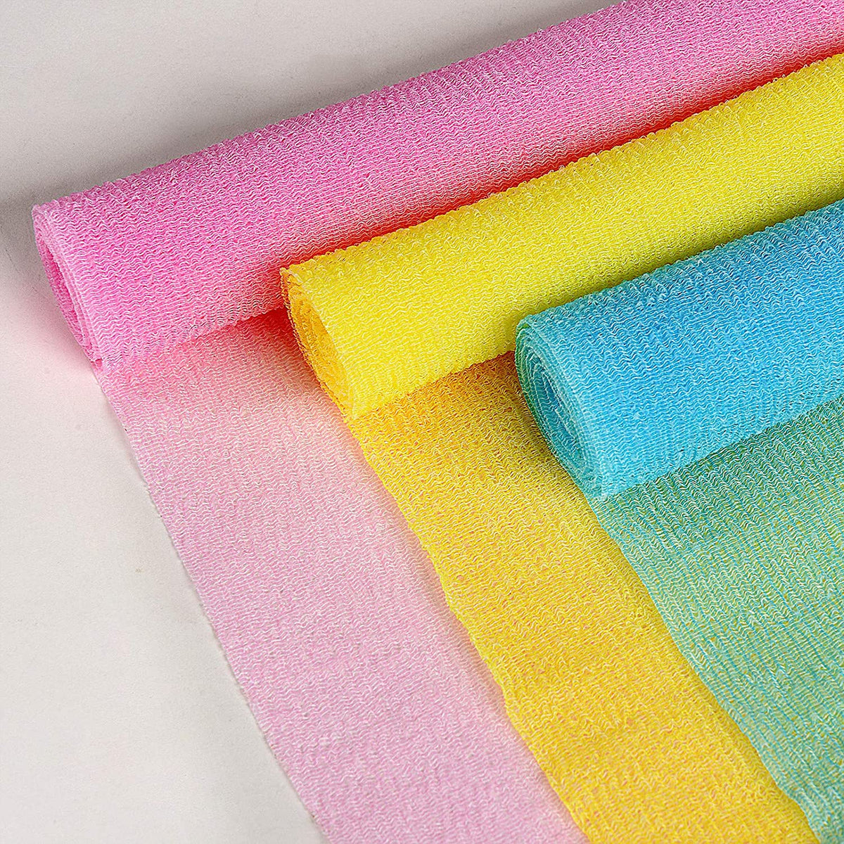 Exfoliating Back Washcloth & Body Scrubber, 3 Pack, 35-Inch