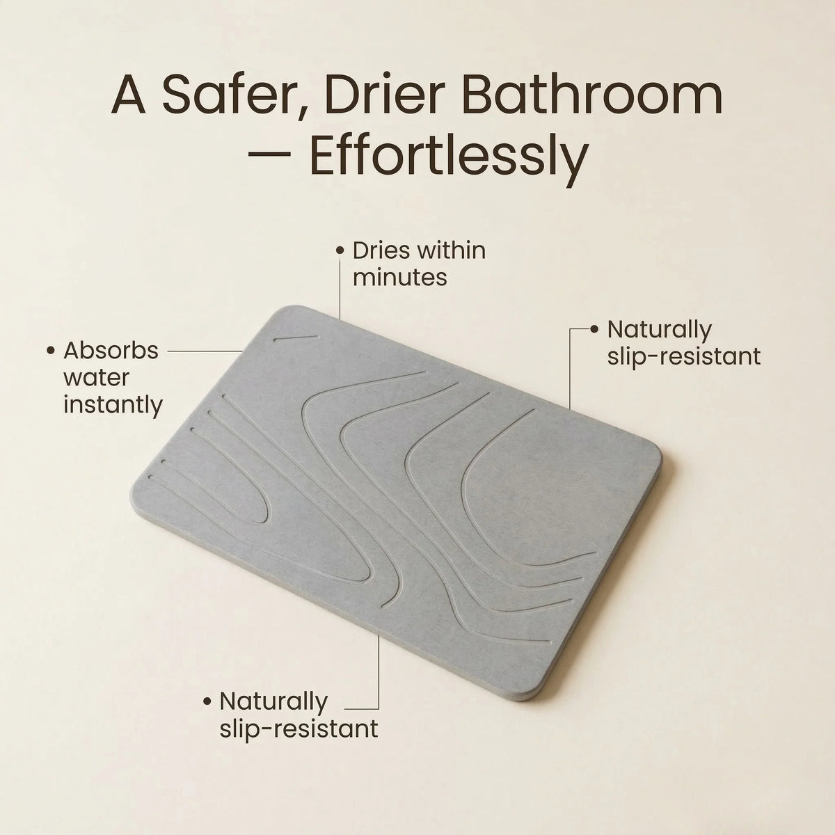 Pureaura Drystone Bath Mat