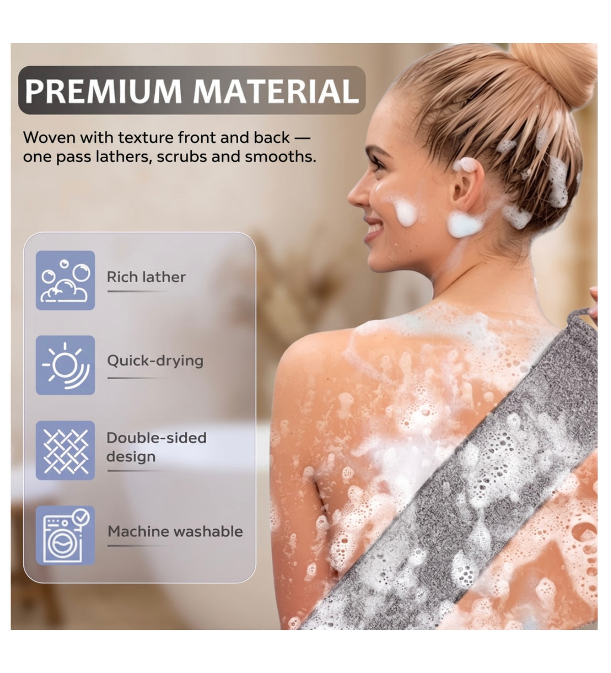 SoftScrub™ - Japanese Exfoliating Shower Washcloth