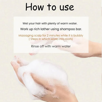 Organic Rice Shampoo Soap Bar Oil Free Conditioning Soap Rice Water Protein Nourishing Anti-Loss Hair Hair Growth Soap Bar